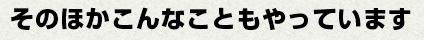 そのほかこんなこともやっています